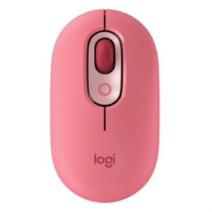 mouse logitech pop inalámbrico emoji personalizable color rosa coral