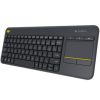 teclado logitech k400 plus inalámbrico c/touchpad color negro