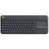 teclado logitech k400 plus inalámbrico c/touchpad color negro