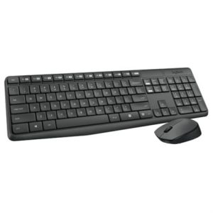 kit teclado y mouse logitech mk235 inalámbrico usb color negro