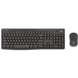 teclado y mouse logitech mk295 silent inalámbrico usb color grafito