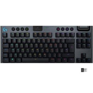 teclado logitech g915 tkl mecánico rgb inalámbrica lightspeed gaming sin teclado numérico color negro