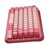 teclado logitech pop mecánico teclas emoji personalizables color rosa coral