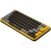 teclado logitech pop keys inalámbrico con función emojis personalizables blast color amarillo negro