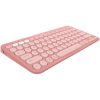 teclado bluetooth logitech pebble keys 2 k380s emparejamiento multidispositivo inalámbrico color rosa