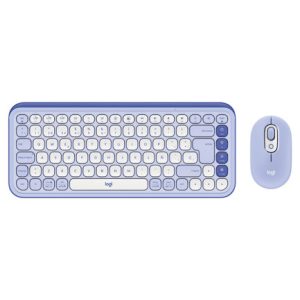 teclado y mouse logitech pop icon lila