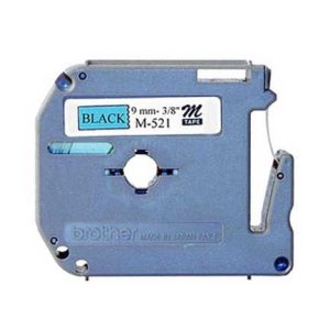 cinta brother m521 negro sobre azul 9mmx8m pt85