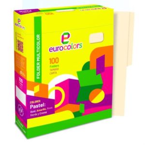 folder mapasa carta multicolor color crema pqte 100f