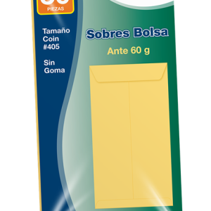 sobre coin ante mpasa 42kg pegue al centro solapa engomada 8.8x16.4cm 20 pqte c/50 sobres c/u