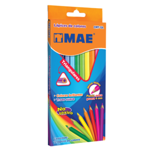 colores mae cmt 12l triangulares largos mina c/12 pzas