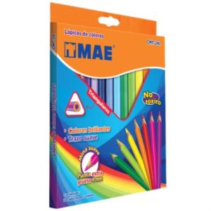 colores mae cmt 24l triangulares largos c/24 pzas