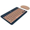 kit teclado y mouse perfect choice compacto bluetooth 2 en 1 genova azul