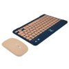 kit teclado y mouse perfect choice compacto bluetooth 2 en 1 genova azul