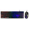 kit gamer perfect choice teclado transparente + mouse helumo alámbrico ergonómico y resistente