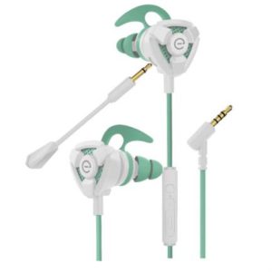 audífonos gamer perfect choice easy line storm micrófono desmontable 3.5mm color blanco verde