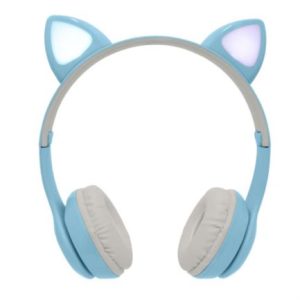 diadema perfect choice catto inalámbrica con luz para niños color azul