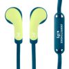 audífonos perfect choice in ear alámbricos 3.5mm con estuche bubble gum color azul amarillo
