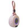 bocina perfect choice handy portátil inalámbrica batería recargable luz rgb color rosa