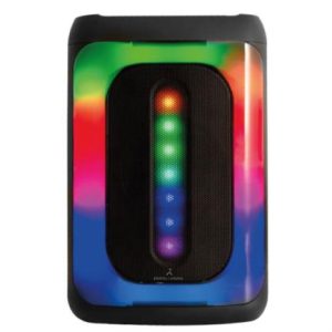 bocina inalámbrica perfect choice conector usb tipo c panel rgb batería recargable color negro