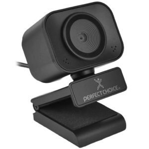 cámara web perfect choice usb 2k reales con 5 mpx autofocus color negro