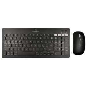kit perfect choice teclado+ratón 2.4ghz+bluetooth recargable usb c/usb a zebrary negro