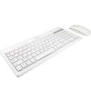 kit perfect choice teclado+ratón 2.4ghz+bluetooth recargable usb c/usb a zebrary blanco
