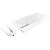 kit perfect choice teclado+ratón 2.4ghz+bluetooth recargable usb c/usb a zebrary blanco