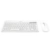 kit perfect choice teclado+ratón 2.4ghz+bluetooth recargable usb c/usb a zebrary blanco
