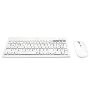 kit perfect choice teclado+ratón 2.4ghz+bluetooth recargable usb c/usb a zebrary blanco