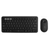 kit perfect choice de teclado y mouse inalámbrico ergonómico 1000 dpi froyo color negro