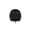 mouse easy line Óptico alámbrico usb 1200dpi color negro