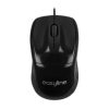 mouse easy line Óptico alámbrico usb 1200dpi color negro