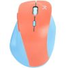 mouse inalámbrico perfect choice thumb ergonómico clic silencioso ajustable 800 1600dpi color azul coral