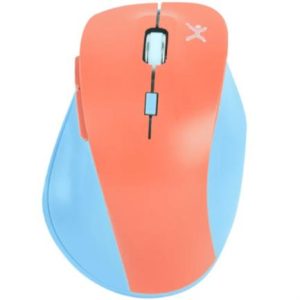 mouse inalámbrico perfect choice thumb ergonómico clic silencioso ajustable 800 1600dpi color azul coral