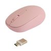 mouse inalámbrico perfect choice whisper 2.4 ghz conector dual usb c/a alcance 10m color rosa