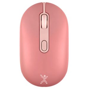 mouse recargable perfect choice 2.4ghz+bt clic silencioso colori rosa