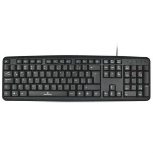 teclado perfect choice básico alámbrico usb color negro