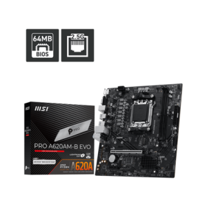 tarjeta madre msi pro a620am b evo micro atx socket am5 amd a620 128gb ddr5 hdmi para amd
