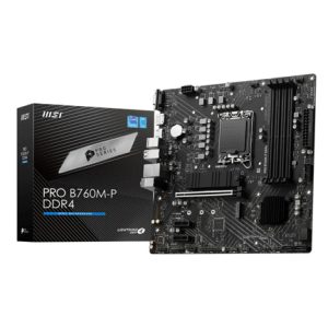 tarjeta madre msi pro b760m p ddr4 socket 1700 4 ddr4 4800 mhz hdmi dp dsub micro atx