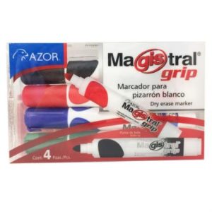 marcador magistral 8394 grip c/4 colores surtidos