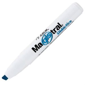 marcador magistral didáctico pizarrón blanco color azul c/12 pzas