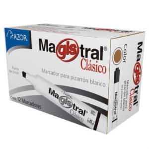 marcador magistral 83407 color café para pizarrón c/12