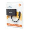 hub manhattan usb c 3.2 gen1 4 puertos usb a color negro