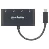 hub manhattan usb c 3.2 gen1 4 puertos usb a color negro