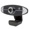 cámara web manhattan alta definición hd 720p usb micrófono base ajustable color negro