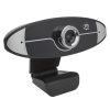 cámara web manhattan alta definición hd 720p usb micrófono base ajustable color negro