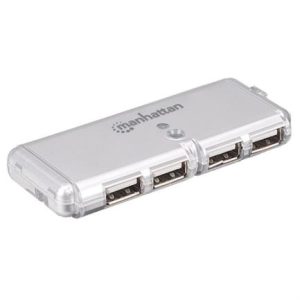 mini hub manhattan usb 2.0 sin fuente 4 puertos