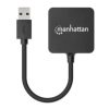 mini hub manhattan usb 3.0 alta velocidad 4 puertos color negro