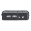 switch kvm manhattan compacto 2 puertos desktop usb 2:1 cables+audio color negro