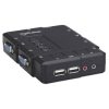 switch kvm manhattan compacto 4 puertos desktop usb 4:1 cables+audio color negro